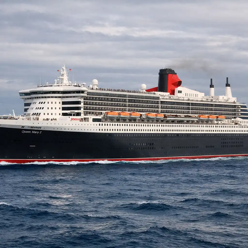 Cunard's Queen Mary 2 sailing across the Atlantic Ocean